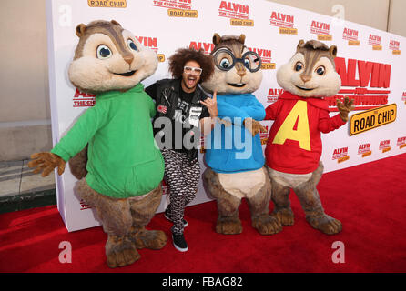 'Alvin and the Chipmunks: The Road Chip' premiere at the Darryl F. Zanuck Theatre  Featuring: Redfoo Where: Los Angeles, California, United States When: 12 Dec 2015 Stock Photo