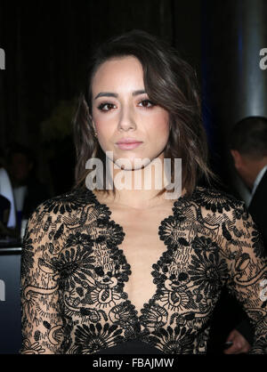 14th Annual Unforgettable Gala - Inside  Featuring: Chloe Bennet Where: Beverly Hills, California, United States When: 12 Dec 2015 Stock Photo