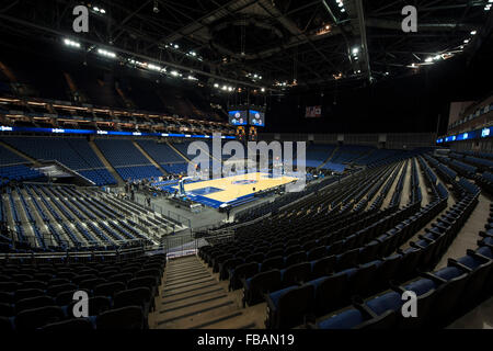 London, UK. 13th January, 2016.  General view of the O2 Arena at the Media day ahead of the NBA Global Games London 2016. Orlando Magic and the Toronto Raptors- Credit:  Stephen Bartholomew/Alamy Live News Stock Photo