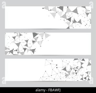 Polygonal banners vector Stock Vector