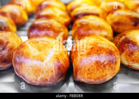 Sfogliatelle tray, the type pastry, typical Neapolitan pastry. Stock Photo