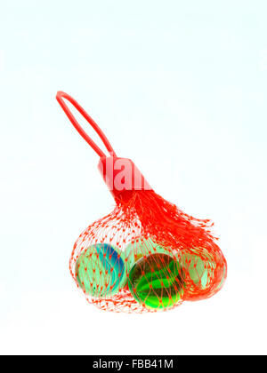 Bag of Marbles Stock Photo
