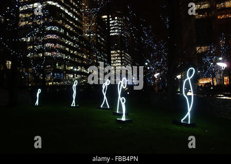 London, UK. 12th January, 2016. My Light Is Your Light by Alaa Minawi is on display to the public at the Winter Lights Festival Stock Photo