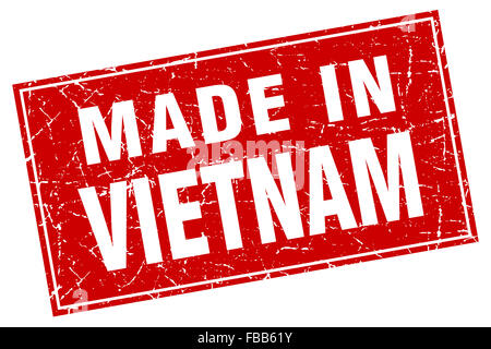 Vietnam red square grunge made in stamp Stock Photo