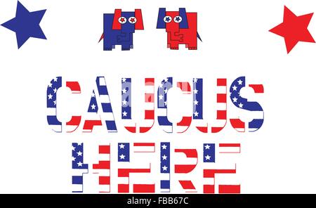 Red, white and blue lettering spelling Vote Republican with party ...