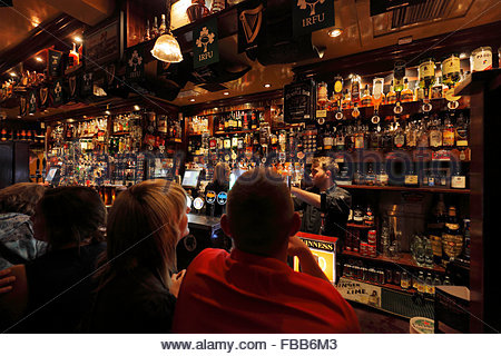 Inside Temple Bar pub, Dublin city centre, Ireland, Republic of Stock ...