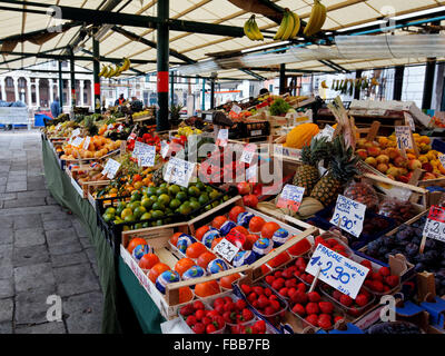 Outdoor Market Under a Tent with Fruit Stands, Rialto, Venice Veneto, Italy