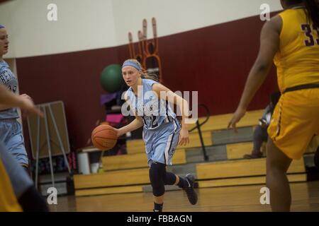Florida, USA. 13th Jan, 2016. Zack Wittman | Times.Kaelee Overfield dribbles during Berkeley Preparatory's game at Brooks Debartolo Collegiate High School on Wednesday evening, January 13, 2015 in Tampa. © Tampa Bay Times/ZUMA Wire/Alamy Live News Stock Photo