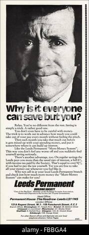 Original vintage advert from 1970s. Advertisement from 1971 advertising Leeds Permanent Building Society.