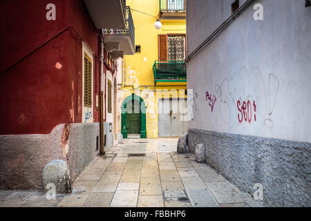 Tiny street of Mola di Bari, Puglia region, Italy Stock Photo