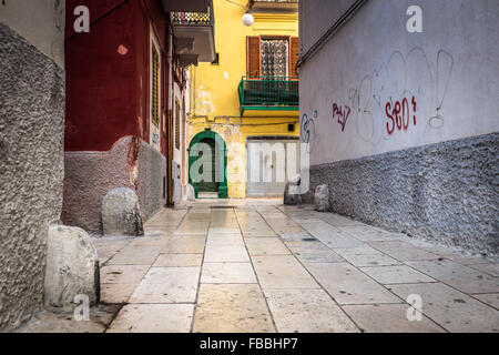 Tiny street of Mola di Bari, Puglia region, Italy Stock Photo