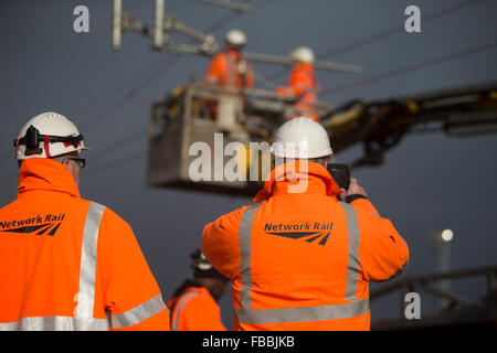 signalling programme area re watford engineers rail network work alamy