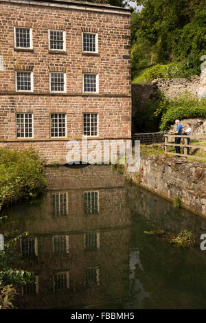 UK, England, Derbyshire, Cromford Mill, the world’s first successful water powered spinning mill Stock Photo