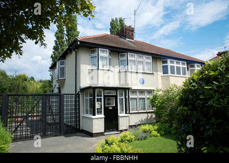 Mendips. 251 Menlove Avenue. Liverpool. The childhood home of John Lennon. Singer songwriter with The Beatles. Stock Photo