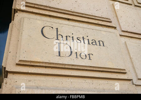 Paris, France, Christian Dior, Luxury Shop Front, Avenue des Champs Elysees,  Front Building, outside Construction site, façade Stock Photo - Alamy