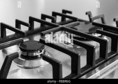 detail of gas stoves, the concept of kitchen Stock Photo
