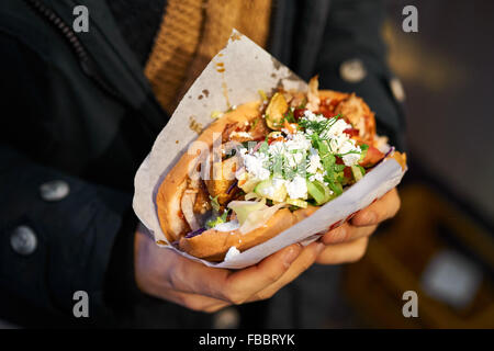 The famous fasfood restaurant 'Mustafa Gemuese Kebab' at Mehringdamm in Kreuzberg, January 13, 2016 in Berlin, Germany. Photo: picture alliance / Robert Schlesinger Stock Photo