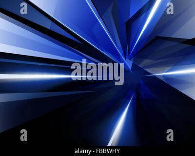 Vector Light Rays in Dark Turquoise Underwater Ocean Background. Deep ...