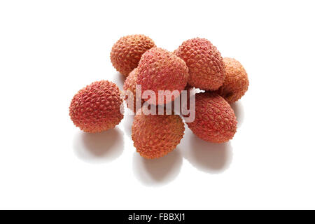 lychee or litchi chinensis Stock Photo