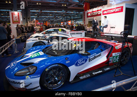 Birmingham, UK. 14th Jan, 2016. Autosport  stage where they interview people to do with the motorsport industry Credit:  steven roe/Alamy Live News Stock Photo
