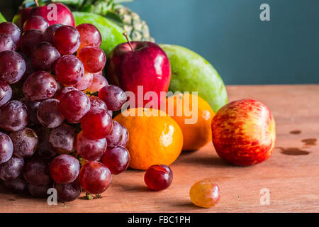 Grapes on the table with a close-up pictures Stock Photo
