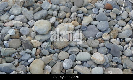 beautifull gray and colorfull stones on the beach Stock Photo