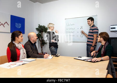 Language course in a language school. Stock Photo