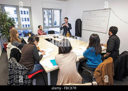 Language course in a language school. Stock Photo