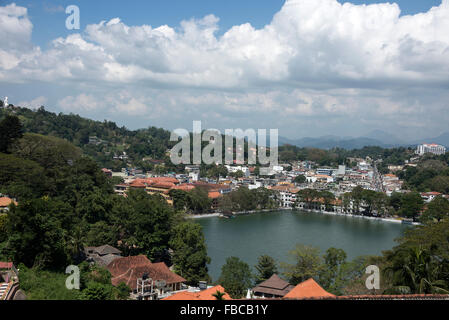 Kandy in central Sri Lanka is the country’s second-largest city after Colombo. The small city sits on a plateau overlooking the scenic Kandy Lake (B Stock Photo