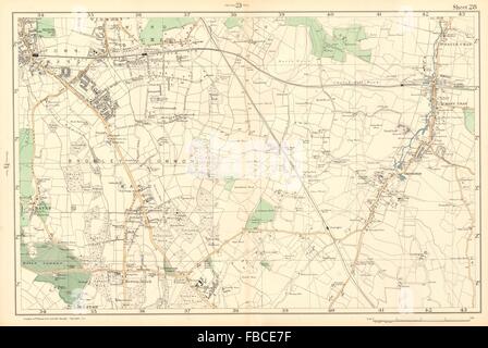 BROMLEY & ORPINGTON Hayes Petts Wood Keston St Paul's Mary Cray. BACON 1903 map Stock Photo