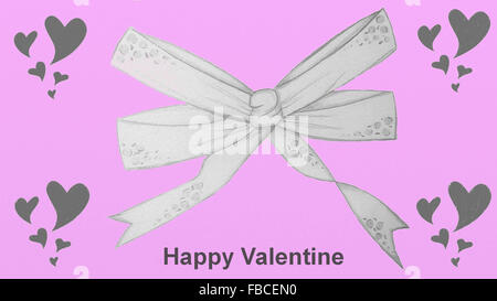 Valentines bow Stock Photo
