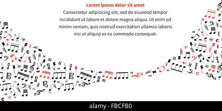 a4 size horizontal music background template Stock Vector