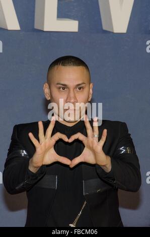 London, UK. 14th January, 2016. Taboo at arrivals for THE REVENANT London Premiere, Empire Leicester Square, London, -- January 14, 2016. Photo By: Mark Seigel/Everett Collection Credit:  Everett Collection Inc/Alamy Live News Stock Photo