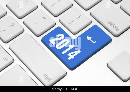2014 on the computer keyboard Stock Photo