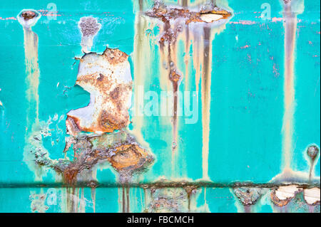 Part of a metal surface which is severly damaged by rust and rot Stock Photo