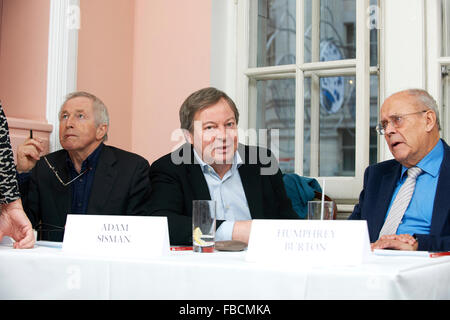 Jonathan Dimbleby, Adam Sisman & Humphrey Burton at the Oldie Literary Lunch 12/01/16 Stock Photo