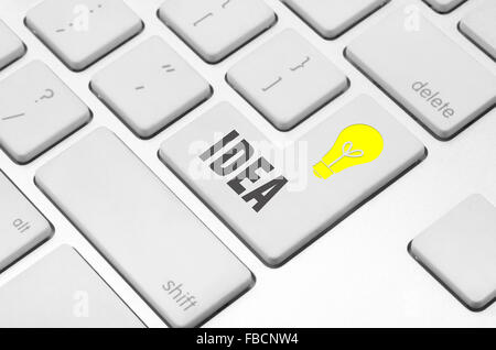 Idea key on the computer keyboard Stock Photo