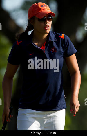 May 8, 2010; Stanford, CA, USA;  Virginia Cavaliers Lauren Greenleaf during the final round of the 2010 NCAA Women's Golf West Stock Photo