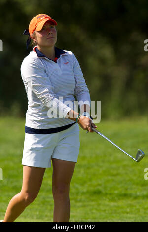 May 8, 2010; Stanford, CA, USA;  Virginia Cavaliers Calle Nielson during the final round of the 2010 NCAA Women's Golf West Stock Photo