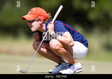 May 8, 2010; Stanford, CA, USA;  Virginia Cavaliers Nicole Agnello during the final round of the 2010 NCAA Women's Golf West Stock Photo