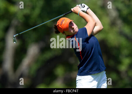 May 8, 2010; Stanford, CA, USA;  Virginia Cavaliers Calle Nielson during the final round of the 2010 NCAA Women's Golf West Stock Photo