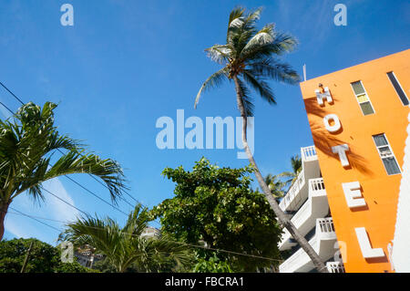 Hotel near the Playa Langosta in Acapulco, Mexico Stock Photo