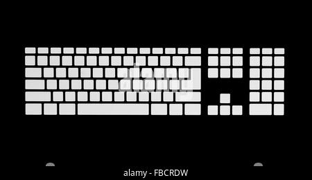 Blank the keyboard keys. Stock Photo