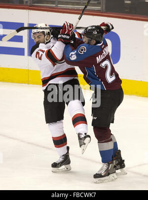 Denver Colorado In January Colorado Avalanche center Nathan MacKinnon (29) waits to face off ...