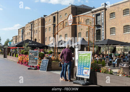 West India Quay, Canary Wharf,  London, United Kingdom Stock Photo