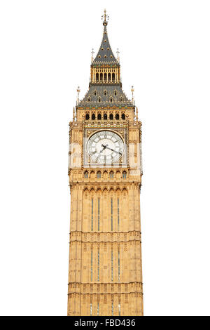 Big Ben isolated on white, clipping path included Stock Photo