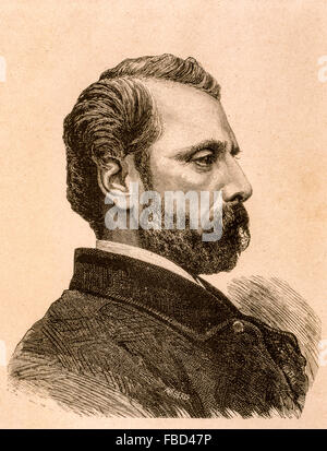 Agostino Bersani ( Milan 19th October 1812 – Rome, 30 April1886 ) nel 1860 Dal Libro ' Vita di Garibaldi ' 1880 Stock Photo