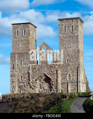 Reculver Towers, near Herne Bay, Kent, England, UK. Stock Photo