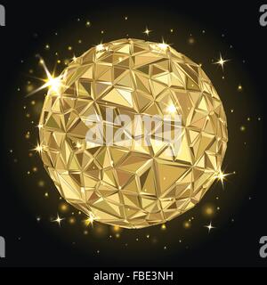 Geometric Disco ball Stock Vector