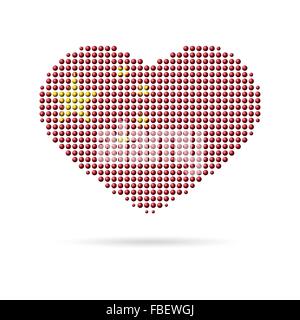I love China, Creative heart flag Stock Vector
